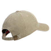 U.S. Army 3rd Armored Division Embroidered Washed Solid Pigment Dyed Cotton Twill Brass Buckle Cap - Khaki OSFM