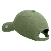 U.S. Army 3rd Armored Division Embroidered Washed Solid Pigment Dyed Cotton Twill Brass Buckle Cap - Olive OSFM