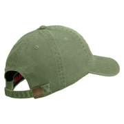 U.S. Army 3rd Armored Division Embroidered Washed Solid Pigment Dyed Cotton Twill Brass Buckle Cap - Olive OSFM