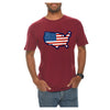 United States Map Flag Graphic Design Vintage Crewneck Tee