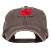 Poppy Flower We Remember Embroidered Cap