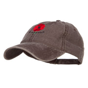 Poppy Flower We Remember Embroidered Cap