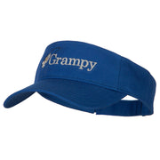 Fishing Grampy Embroidered Cotton Twill Sun Visor