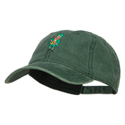 Happy Leprechaun Embroidered Washed Cotton Cap