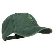 Happy Leprechaun Embroidered Washed Cotton Cap