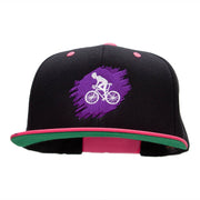 Purple Cyclist Embroidered Wool Blend Classic Snapback