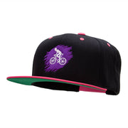 Purple Cyclist Embroidered Wool Blend Classic Snapback