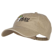 Pray for Our Troops Embroidered Washed Cap