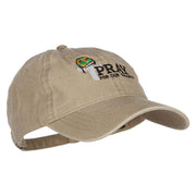 Pray for Our Troops Embroidered Washed Cap