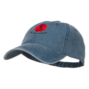 Poppy Flower We Remember Embroidered Cap