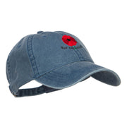 Poppy Flower We Remember Embroidered Cap