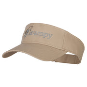 Fishing Grampy Embroidered Cotton Twill Sun Visor