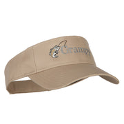 Fishing Grampy Embroidered Cotton Twill Sun Visor