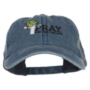 Pray for Our Troops Embroidered Washed Cap