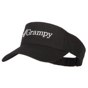 Fishing Grampy Embroidered Cotton Twill Sun Visor