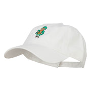 Happy Leprechaun Embroidered Washed Cotton Cap