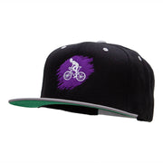 Purple Cyclist Embroidered Wool Blend Classic Snapback