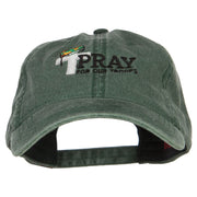 Pray for Our Troops Embroidered Washed Cap