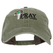 Pray for Our Troops Embroidered Washed Cap