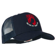 Pow Mia Symbol Embroidered Twill Mesh Cap