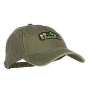 St Patrick's Day Clovers Patched Washed Cap