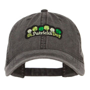 St Patrick's Day Clovers Patched Washed Cap