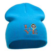 Coffee Lover Embroidered Short Knitted Beanie