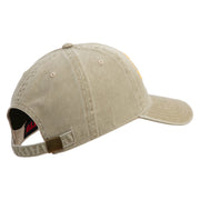 U.S. Army 49th Armored Division Embroidered Washed Solid Pigment Dyed Cotton Twill Brass Buckle Cap - Khaki OSFM