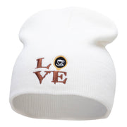 Coffee Lover Embroidered Short Knitted Beanie