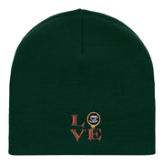 Coffee Lover Embroidered Short Knitted Beanie