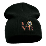 Coffee Lover Embroidered Short Knitted Beanie