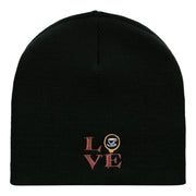 Coffee Lover Embroidered Short Knitted Beanie