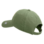 U.S. Army 49th Armored Division Embroidered Washed Solid Pigment Dyed Cotton Twill Brass Buckle Cap - Olive OSFM