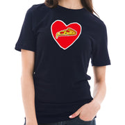 Pizza Love Graphic Design Unisex Short Sleeve Cotton Jersey T-Shirt