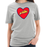 Pizza Love Graphic Design Unisex Short Sleeve Cotton Jersey T-Shirt