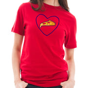 Pizza Love Graphic Design Unisex Short Sleeve Cotton Jersey T-Shirt