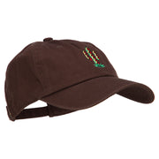 Pattern Cactus Embroidered Unstructured Washed Cap