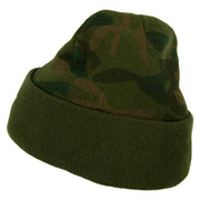 US Submarine Retired Military Embroidered Camo Long Beanie