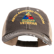 U.S. Army 49th Armored Division Embroidered Low Profile Special Cotton Mesh Cap - Brown-Khaki OSFM