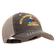 U.S. Army 49th Armored Division Embroidered Low Profile Special Cotton Mesh Cap - Brown-Khaki OSFM