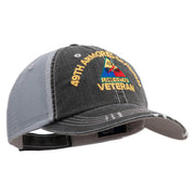 U.S. Army 49th Armored Division Embroidered Low Profile Special Cotton Mesh Cap - Black OSFM