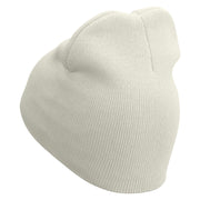 Pumpkin Momster Embroidered 8 inch Acrylic Short Blank Beanie - White OSFM