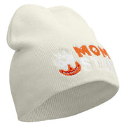 Pumpkin Momster Embroidered 8 inch Acrylic Short Blank Beanie - White OSFM