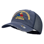 U.S. Army 49th Armored Division Embroidered Low Profile Special Cotton Mesh Cap - Navy OSFM