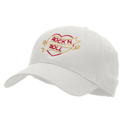 Neon Rock N Roll Embroidered Low Profile Cap