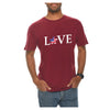 Love USA Flag Star Graphic Design Vintage Crewneck Tee