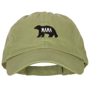 Mama Bear Embroidered Low Profile Cotton Cap