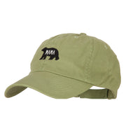 Mama Bear Embroidered Low Profile Cotton Cap