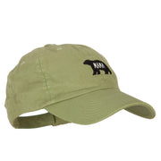 Mama Bear Embroidered Low Profile Cotton Cap