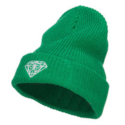 XL Size Diamond Embroidered Eco Cotton Cuffed Beanie